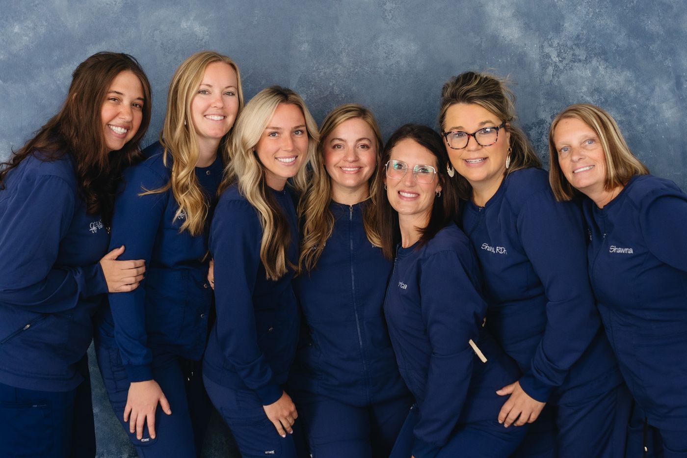 The Haven Dental team in their navy Haven jackets